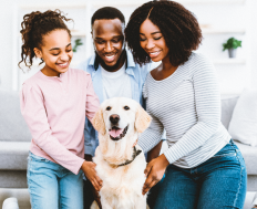 Familie mit Hund